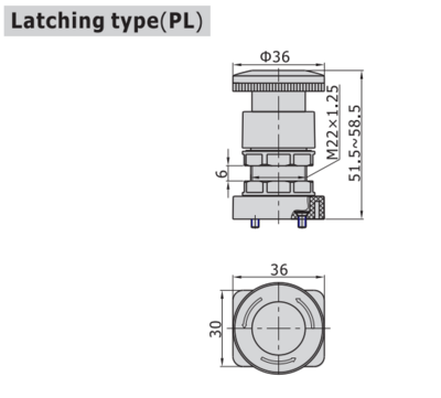 M3PL11006T AIRTAC MANUAL VALVES, M3 SERIES LATCHING TYPE<BR>3 WAY 2 POSITION N.C, 1/8" NPT PORTS